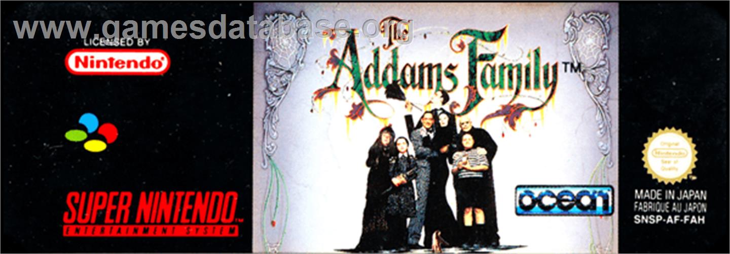 The Addams Family - Nintendo SNES - Artwork - Cartridge Top