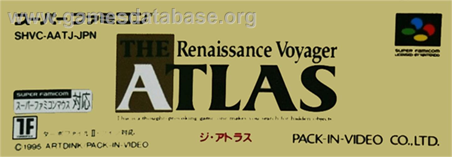 The Atlas: Renaissance Voyager - Nintendo SNES - Artwork - Cartridge Top