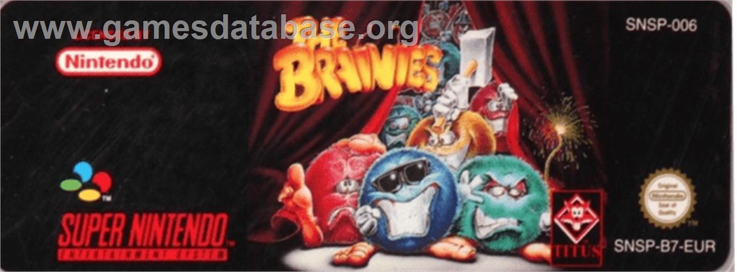 The Brainies - Nintendo SNES - Artwork - Cartridge Top