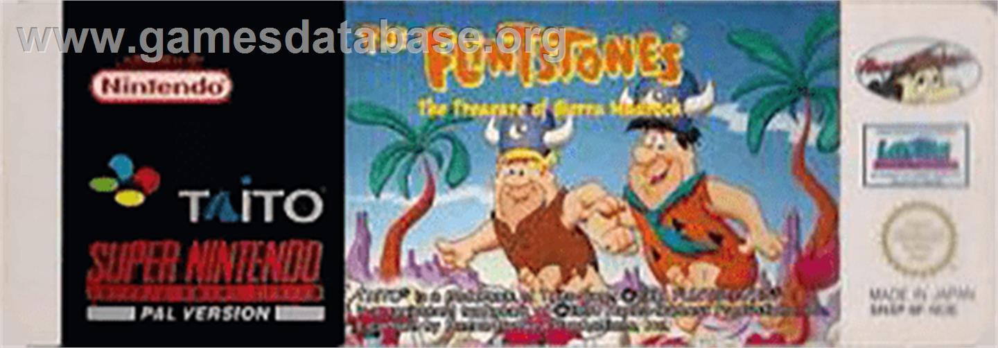 The Flintstones: The Treasure of Sierra Madrock - Nintendo SNES - Artwork - Cartridge Top