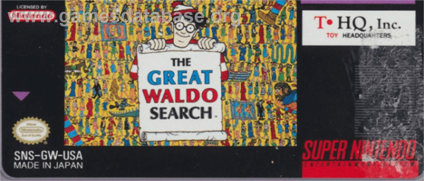 The Great Waldo Search - Nintendo SNES - Artwork - Cartridge Top