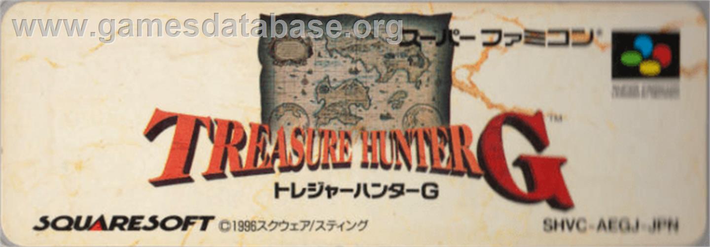 Treasure Hunter G - Nintendo SNES - Artwork - Cartridge Top