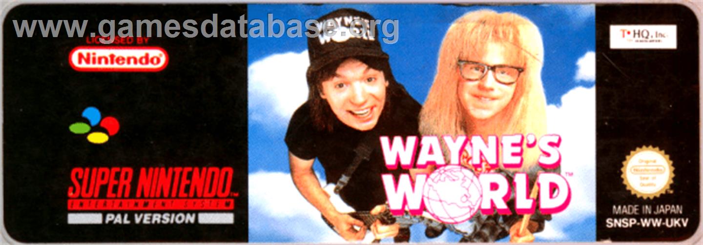 Wayne's World - Nintendo SNES - Artwork - Cartridge Top