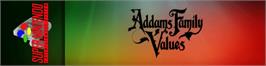 Arcade Cabinet Marquee for Addams Family Values.