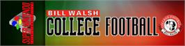 Arcade Cabinet Marquee for Bill Walsh College Football.