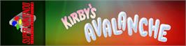 Arcade Cabinet Marquee for Kirby's Avalanche.