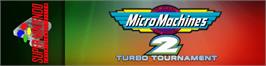 Arcade Cabinet Marquee for Micro Machines 2: Turbo Tournament.