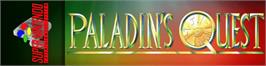 Arcade Cabinet Marquee for Paladin's Quest.
