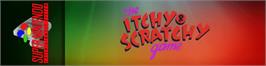 Arcade Cabinet Marquee for The Itchy & Scratchy Game.