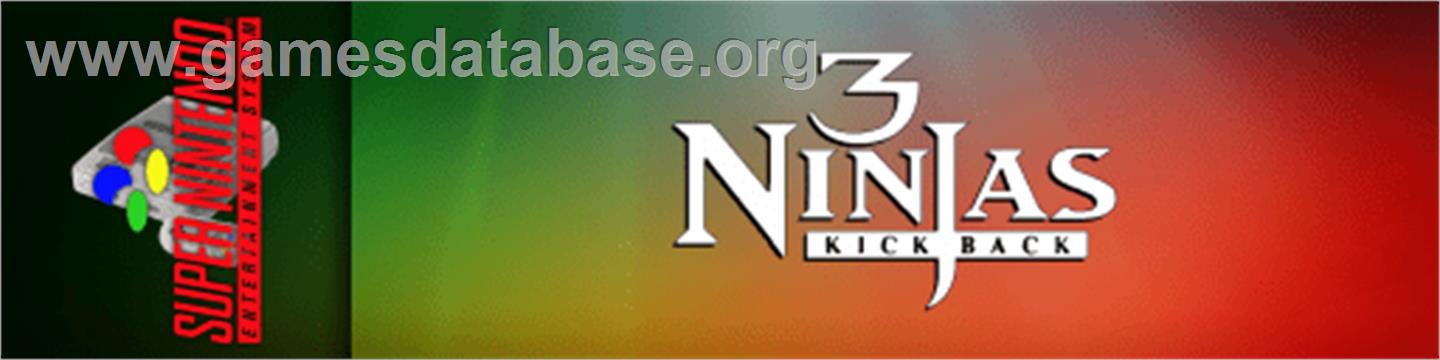3 Ninjas Kick Back - Nintendo SNES - Artwork - Marquee