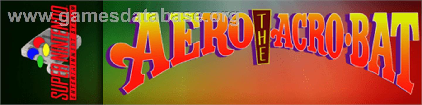 Aero the Acro-Bat - Nintendo SNES - Artwork - Marquee