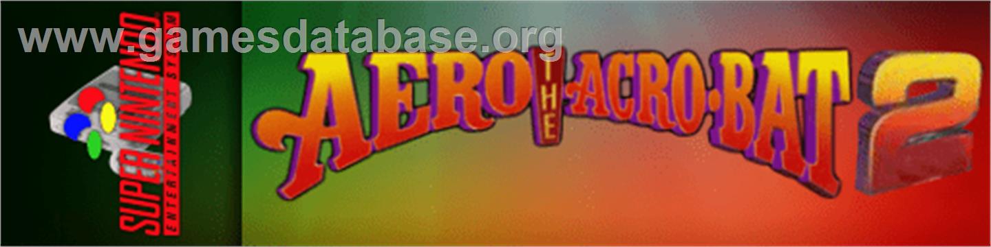 Aero the Acro-Bat 2 - Nintendo SNES - Artwork - Marquee