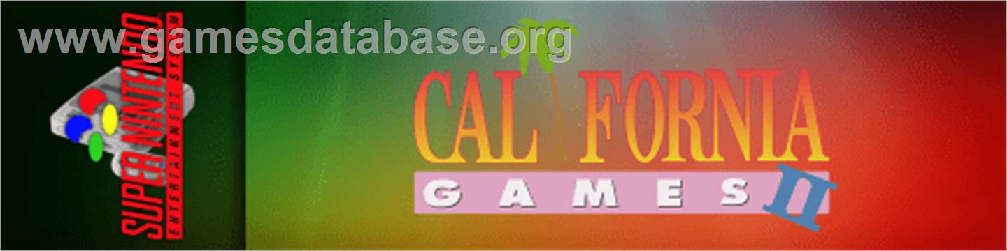 California Games II - Nintendo SNES - Artwork - Marquee