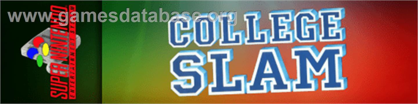 College Slam - Nintendo SNES - Artwork - Marquee