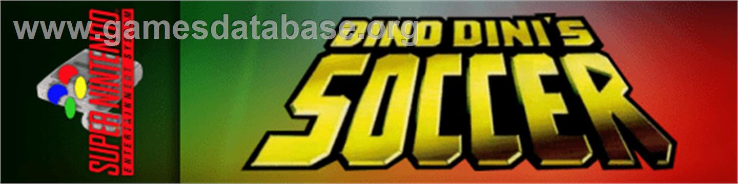Dino Dini's Soccer - Nintendo SNES - Artwork - Marquee