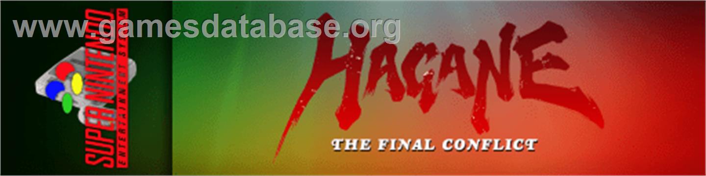 Hagane: The Final Conflict - Nintendo SNES - Artwork - Marquee