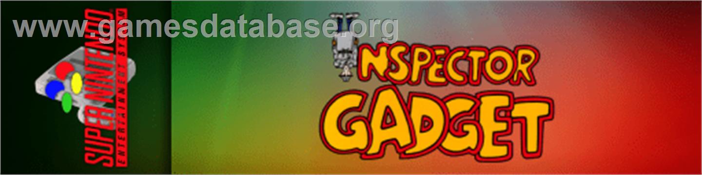 Inspector Gadget - Nintendo SNES - Artwork - Marquee