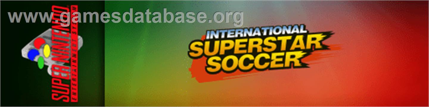International Superstar Soccer - Nintendo SNES - Artwork - Marquee