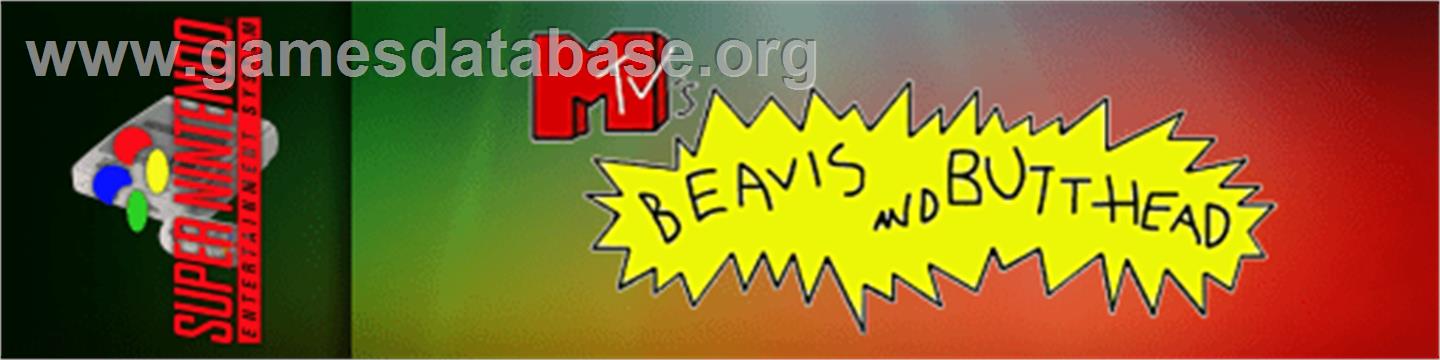 MTV's Beavis and Butt-Head - Nintendo SNES - Artwork - Marquee