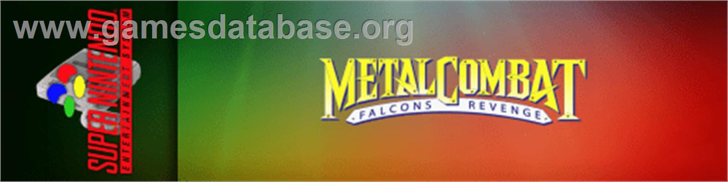 Metal Combat: Falcon's Revenge - Nintendo SNES - Artwork - Marquee