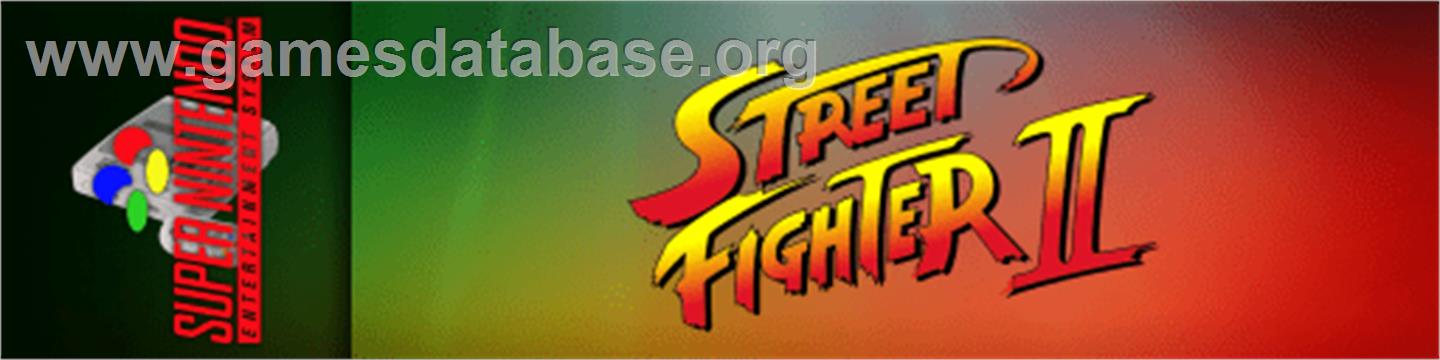 Street Fighter II: The World Warrior - Nintendo SNES - Artwork - Marquee
