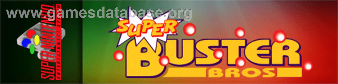 Super Buster Bros. - Nintendo SNES - Artwork - Marquee