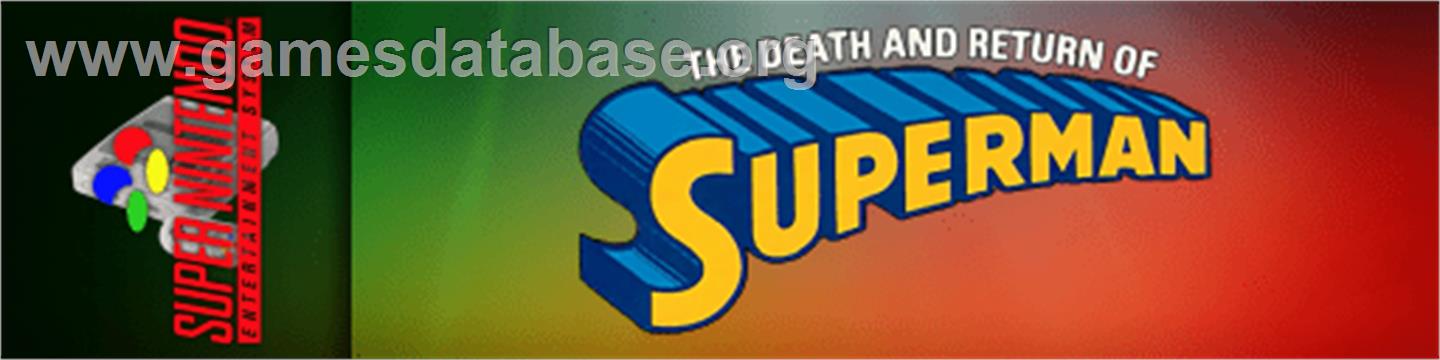 The Death and Return of Superman - Nintendo SNES - Artwork - Marquee