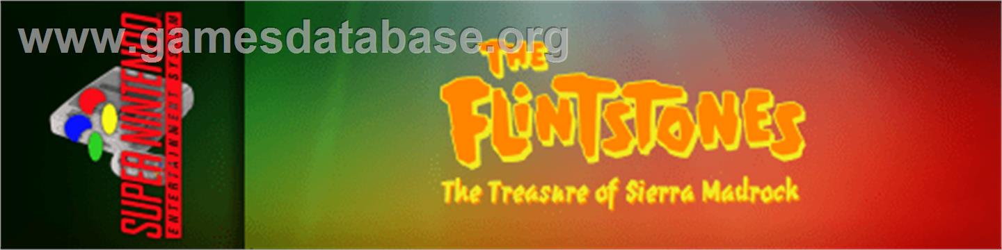 The Flintstones: The Treasure of Sierra Madrock - Nintendo SNES - Artwork - Marquee