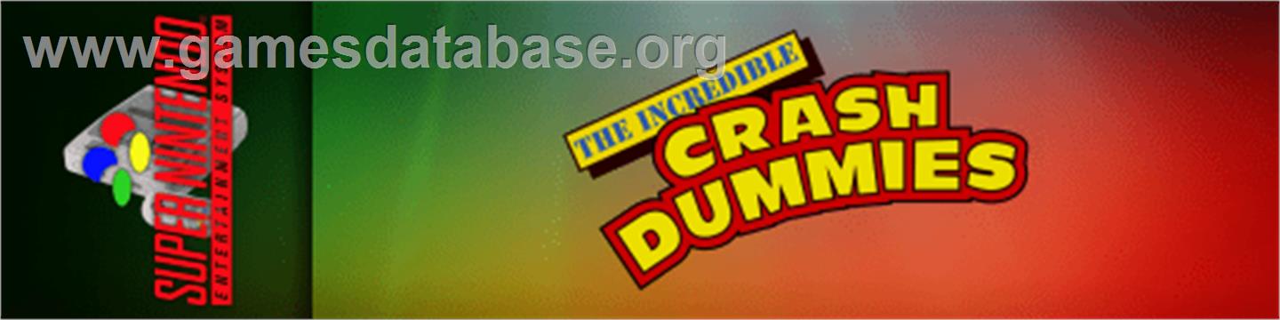 The Incredible Crash Dummies - Nintendo SNES - Artwork - Marquee