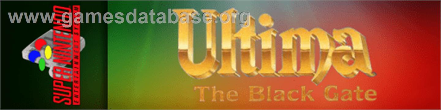 Ultima VII: The Black Gate - Nintendo SNES - Artwork - Marquee