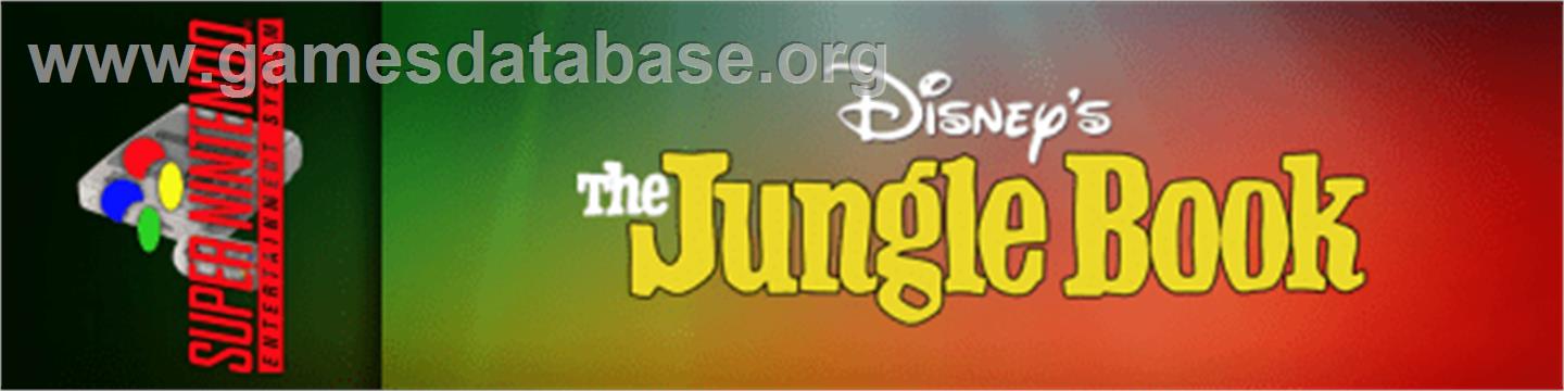 Walt Disney's The Jungle Book - Nintendo SNES - Artwork - Marquee
