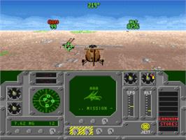 In game image of Air Cavalry on the Nintendo SNES.