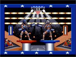 In game image of American Gladiators on the Nintendo SNES.