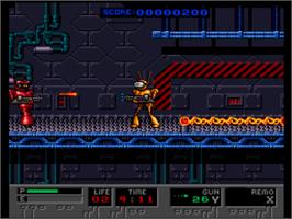 In game image of B.O.B. on the Nintendo SNES.