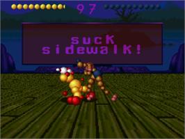 In game image of Ballz 3D on the Nintendo SNES.