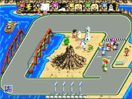In game image of Battle Cross on the Nintendo SNES.