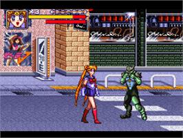 In game image of Bishoujo Senshi Sailor Moon: Another Story on the Nintendo SNES.