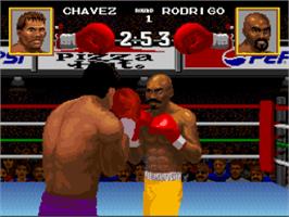 In game image of Boxing Legends of the Ring on the Nintendo SNES.