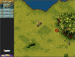 In game image of Cannon Fodder on the Nintendo SNES.
