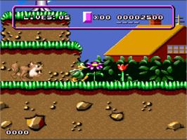 In game image of Claymates on the Nintendo SNES.