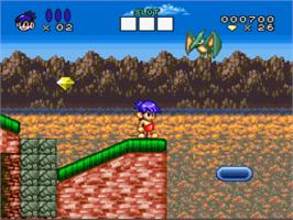 In game image of Congo's Caper on the Nintendo SNES.