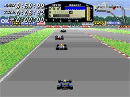 In game image of F1ROC: Race of Champions on the Nintendo SNES.