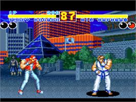 In game image of Fatal Fury 2 on the Nintendo SNES.
