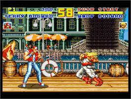 In game image of Fatal Fury Special on the Nintendo SNES.