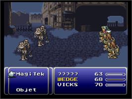 In game image of Final Fantasy III on the Nintendo SNES.