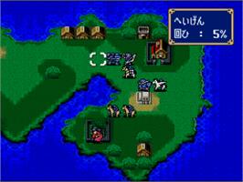 In game image of Fire Emblem: Monsho no Nazo on the Nintendo SNES.