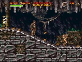 In game image of Indiana Jones' Greatest Adventures on the Nintendo SNES.