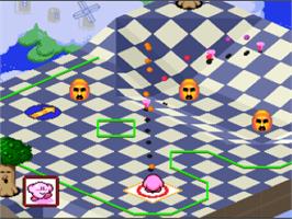 In game image of Kirby's Dream Course on the Nintendo SNES.