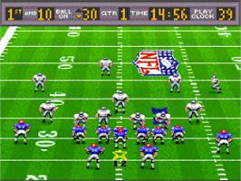 In game image of Madden NFL '94 on the Nintendo SNES.