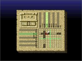 In game image of Mario no Super Picross on the Nintendo SNES.